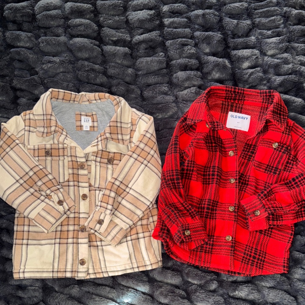 GAP & Old Navy Toddler boys shacket & buffalo plaid fleece